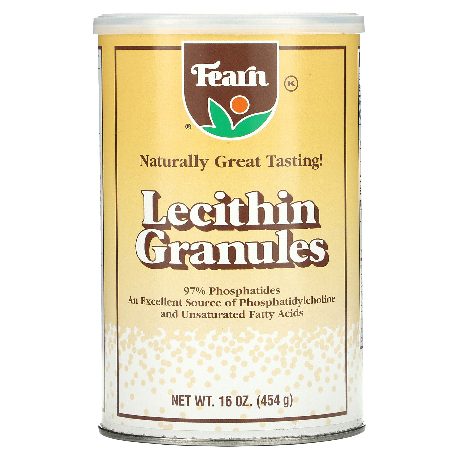 Fearn Natural Food Lecithin Granules 16 oz 454 g Kosher, Salt-Free, Sugar-Free