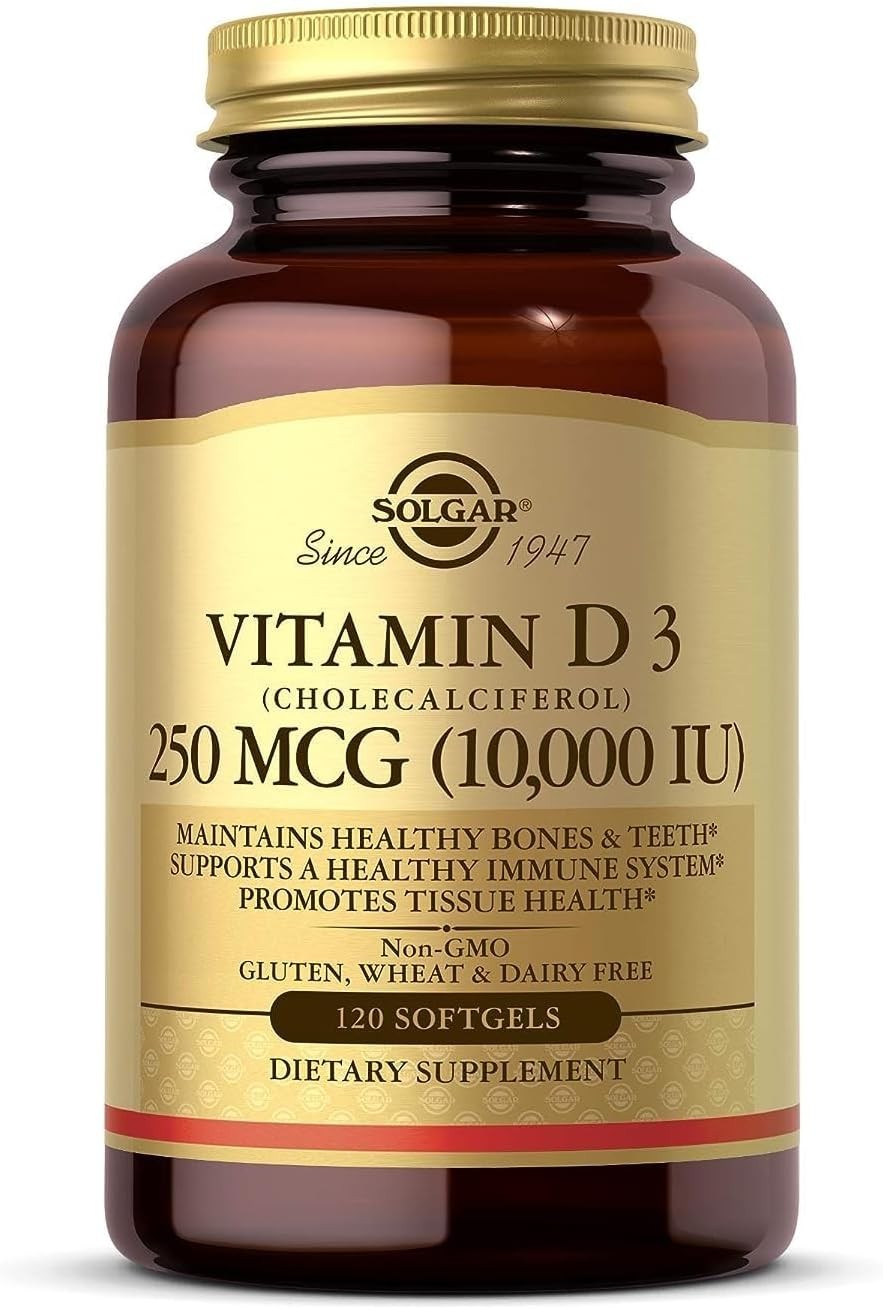 Solgar Vitamin D3 (Cholecalciferol) 10000 IU – 120 Tablet pack of 2 EXP 03/2028