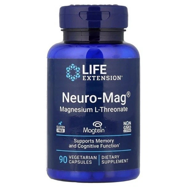 Neuro-Mag Magnesium L-Threonate from 2000 mg Magtein – Life Extension 5X90caps