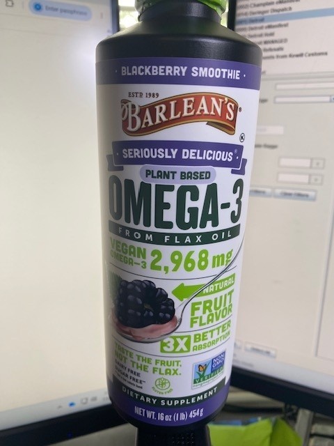 **BRAND NEW** BARLEAN’S PLANT BASED OMEGA 3 BLACKBERRY SMOOTHIE** EXP 5/2027