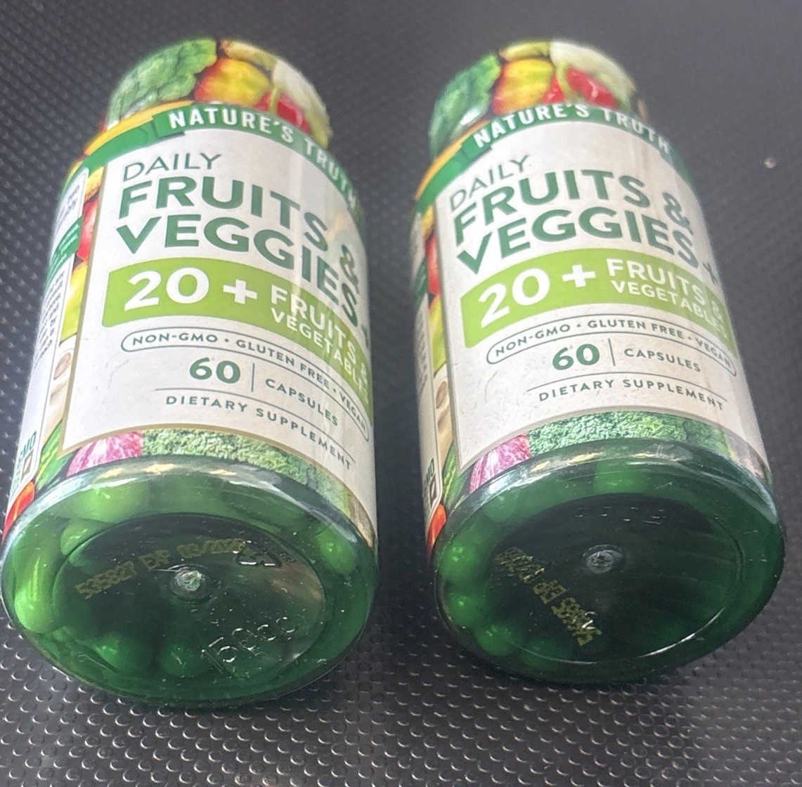 2X Nature’s Truth Daily Fruits & Veggies+ 60 Vegetarian Capsules BBD 3/2028