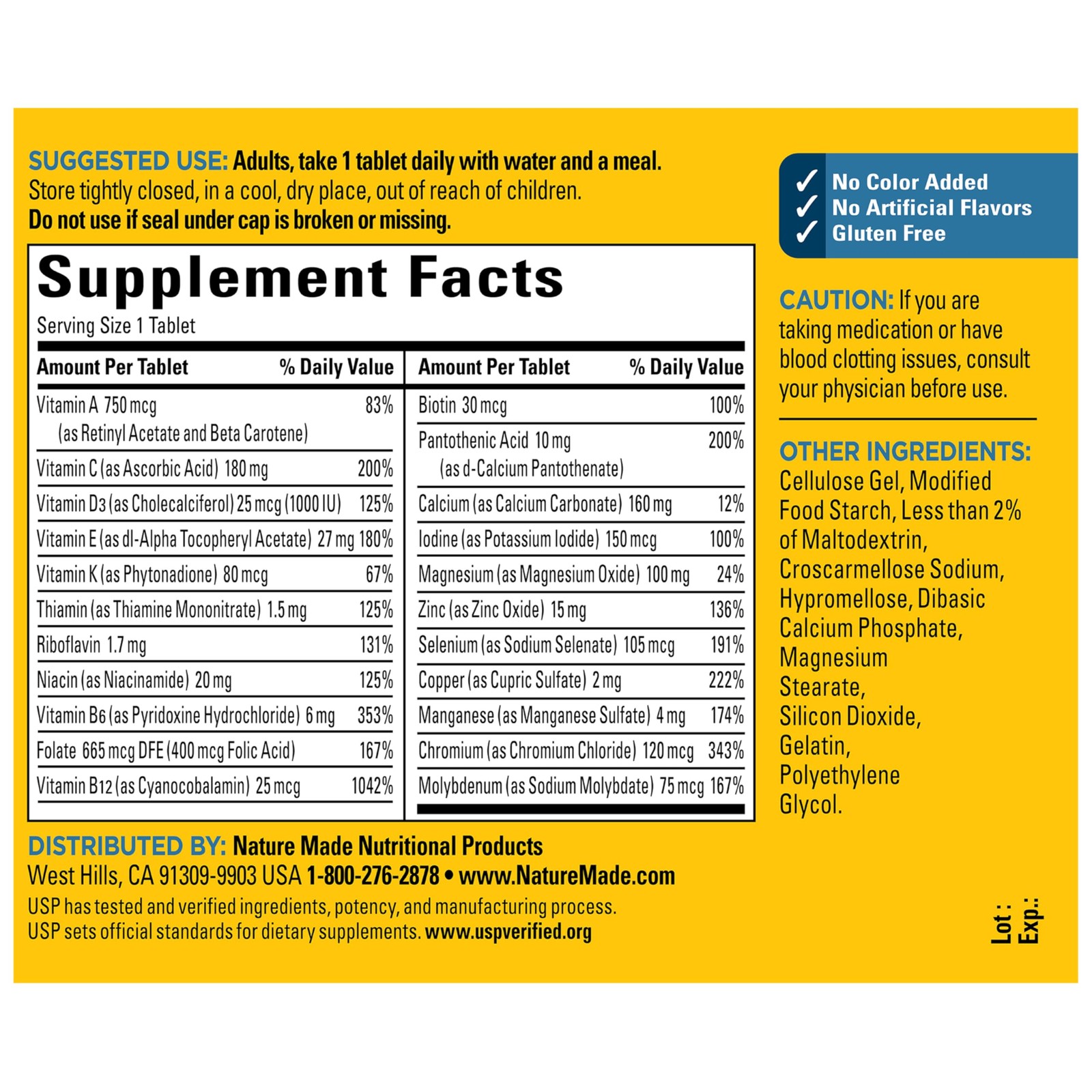 Nature Made Multivitamin for Men Over 50, Mens 90 Count (Pack of 1), No Color