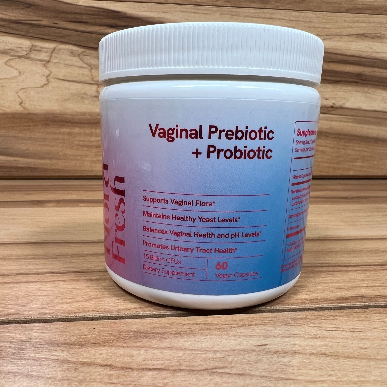 Wellness Nest Flora Fresh Vaginal Probiotics 15 Billion CFUs 60 Capsules 02/2026