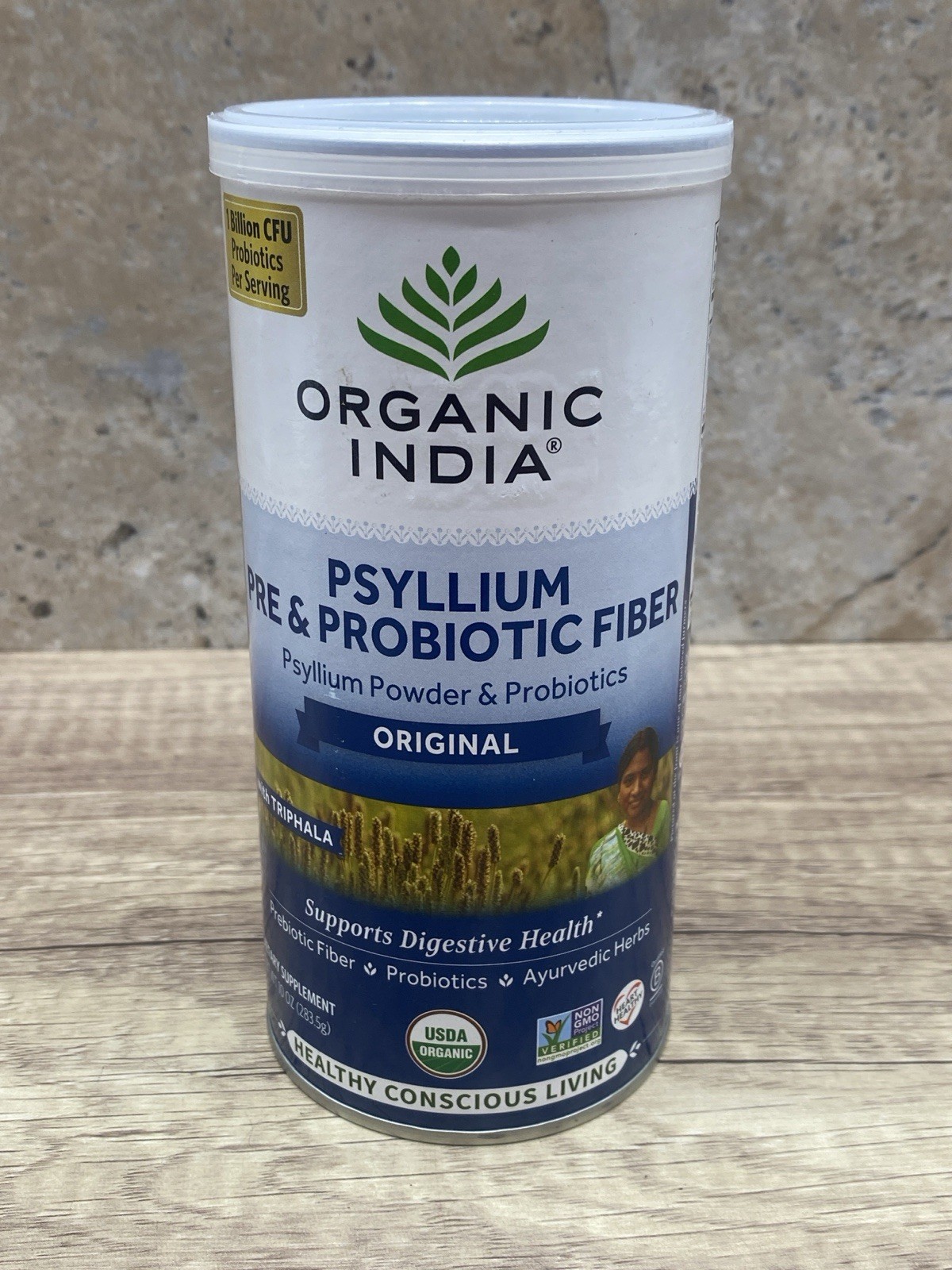 Organic India Psyllium Pre & Probiotic Fiber Original Flavored 10 oz 283.5 g