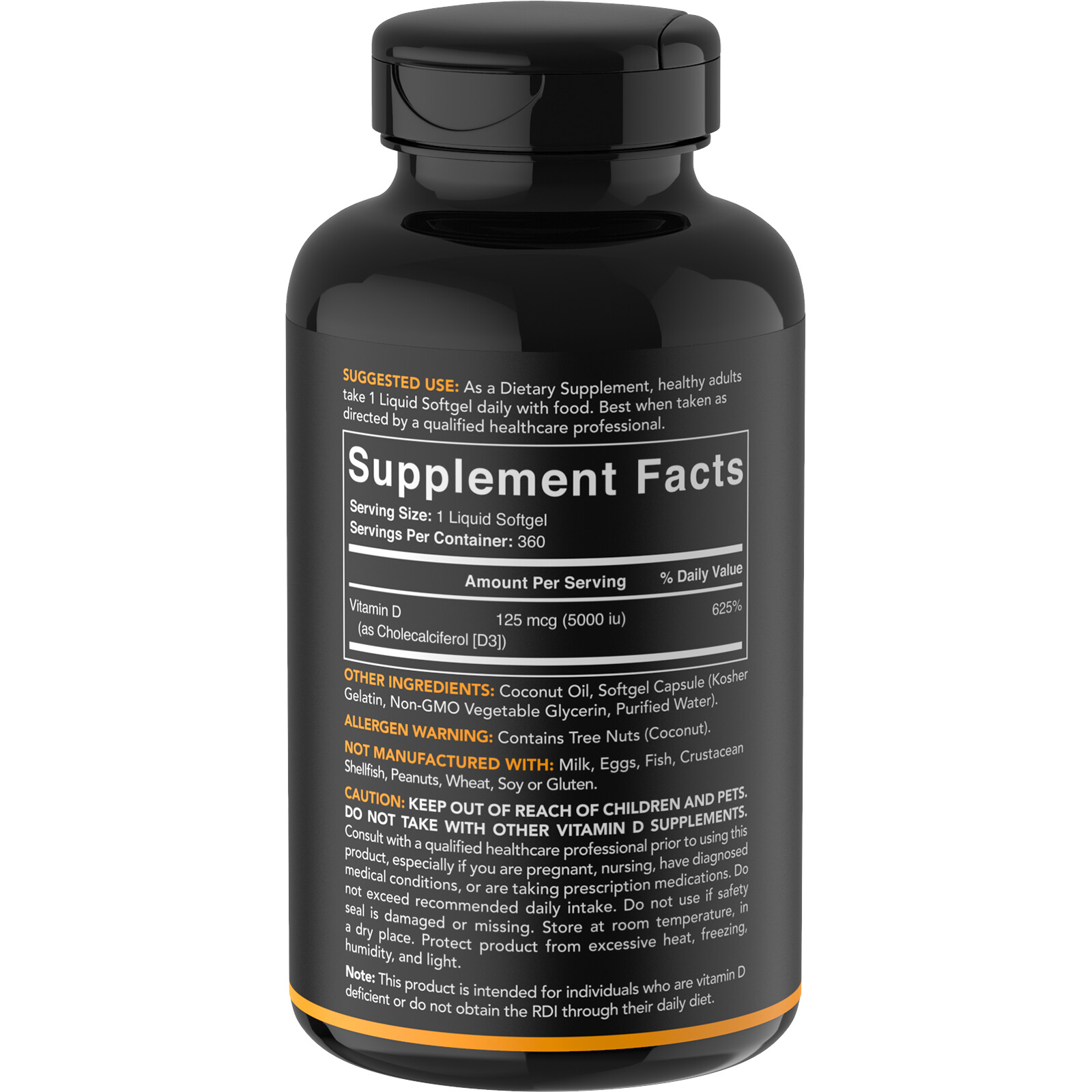 Sports Research Vitamin D3 with Coconut Oil, Softgels