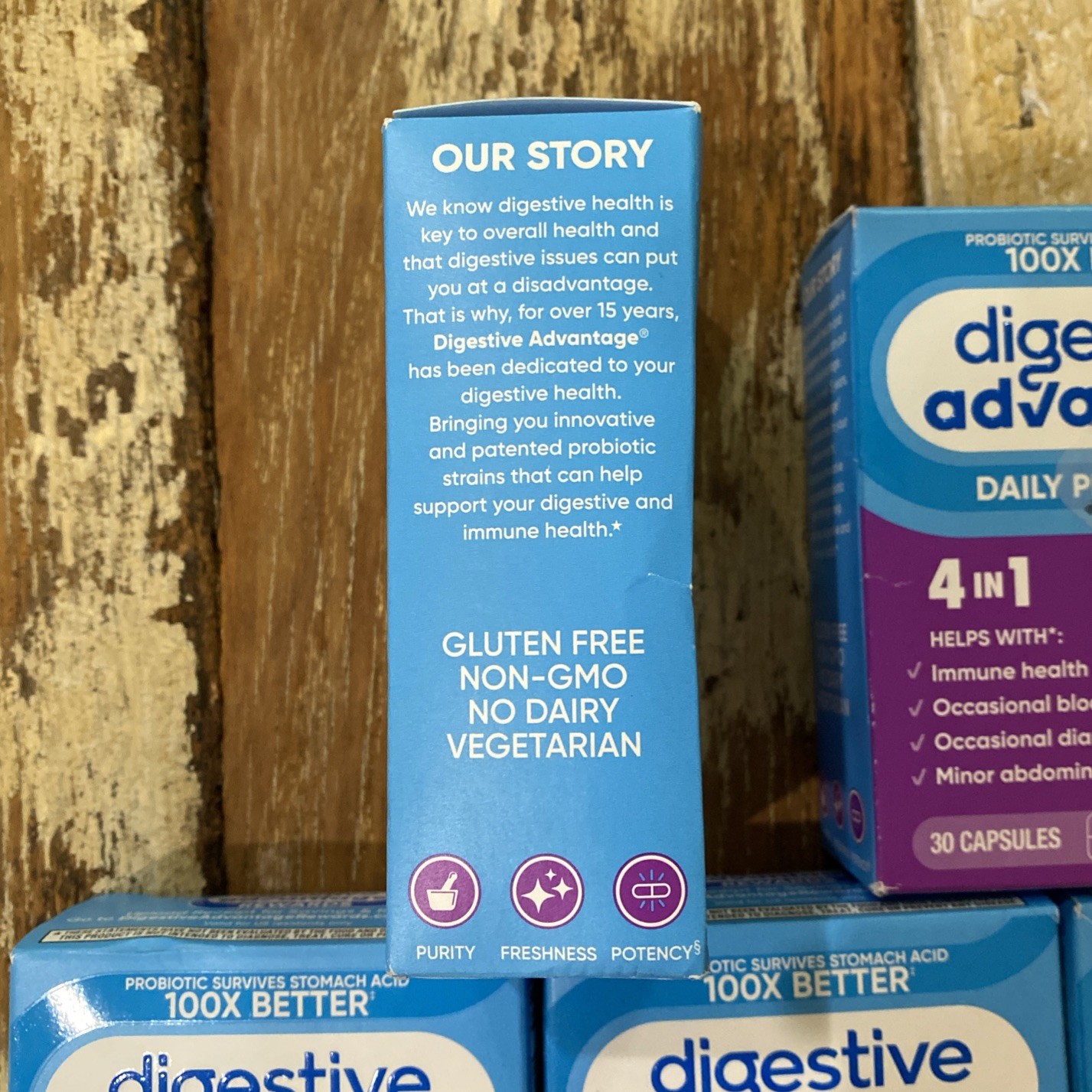 11 Boxes Digestive Advantage Daily Probiotics 4in1 30 Capsules Each, Exp 05/27+