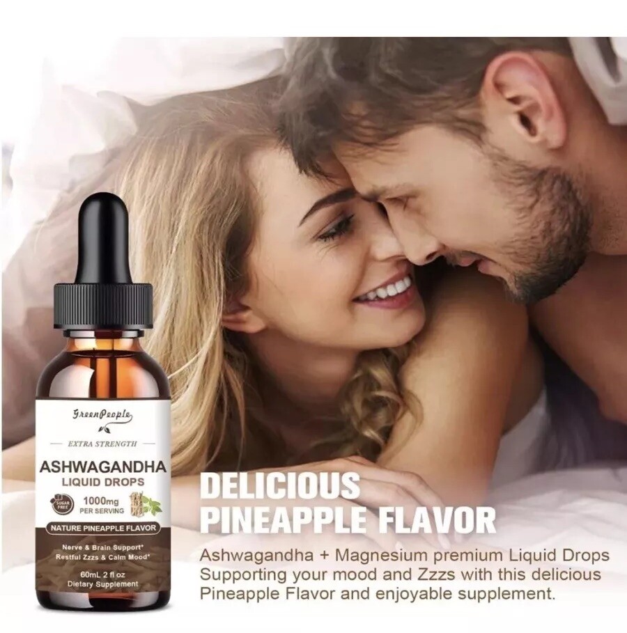 Ashwagandha /Liquid Drops/ Nature Pineapple Flavor /2fl. Oz./ Best By 01/2026