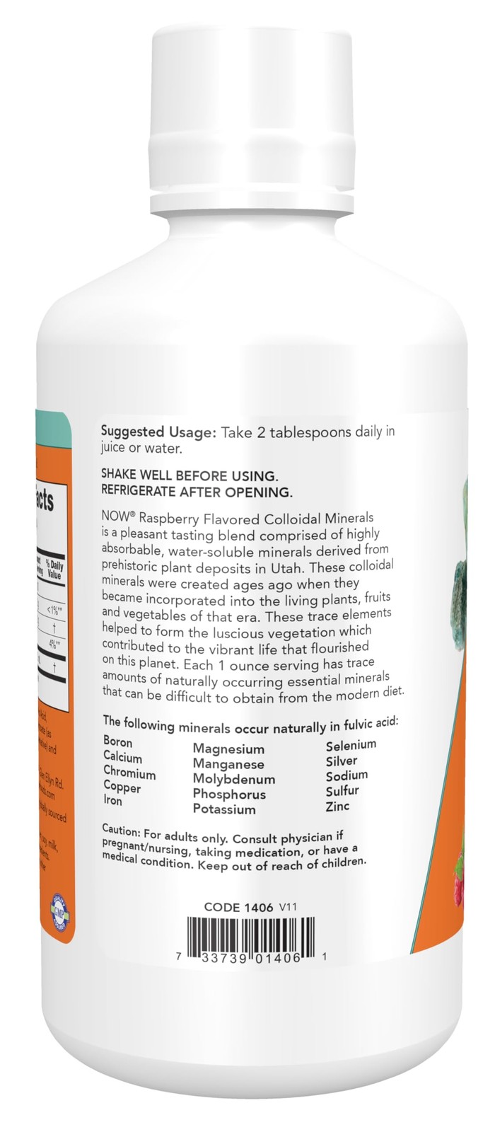 NOW Foods Supplements, Colloidal Minerals 32 Fl Oz (Pack of 1), Cloudy/Red