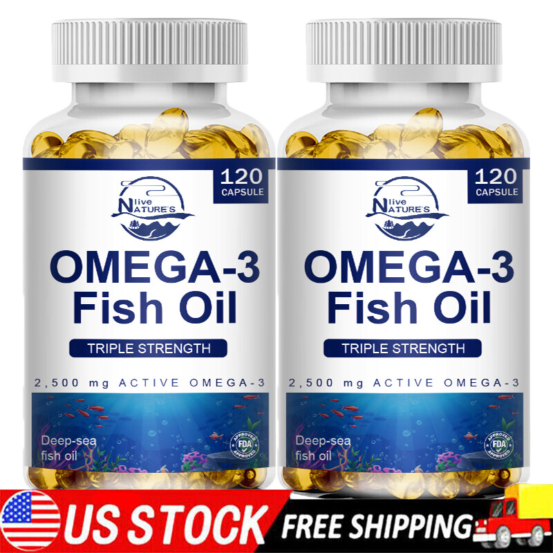 Omega 3 Fish Oil 240 Capsules 3x Strength 2500mg EPA & DHA, Highest Potency NEW