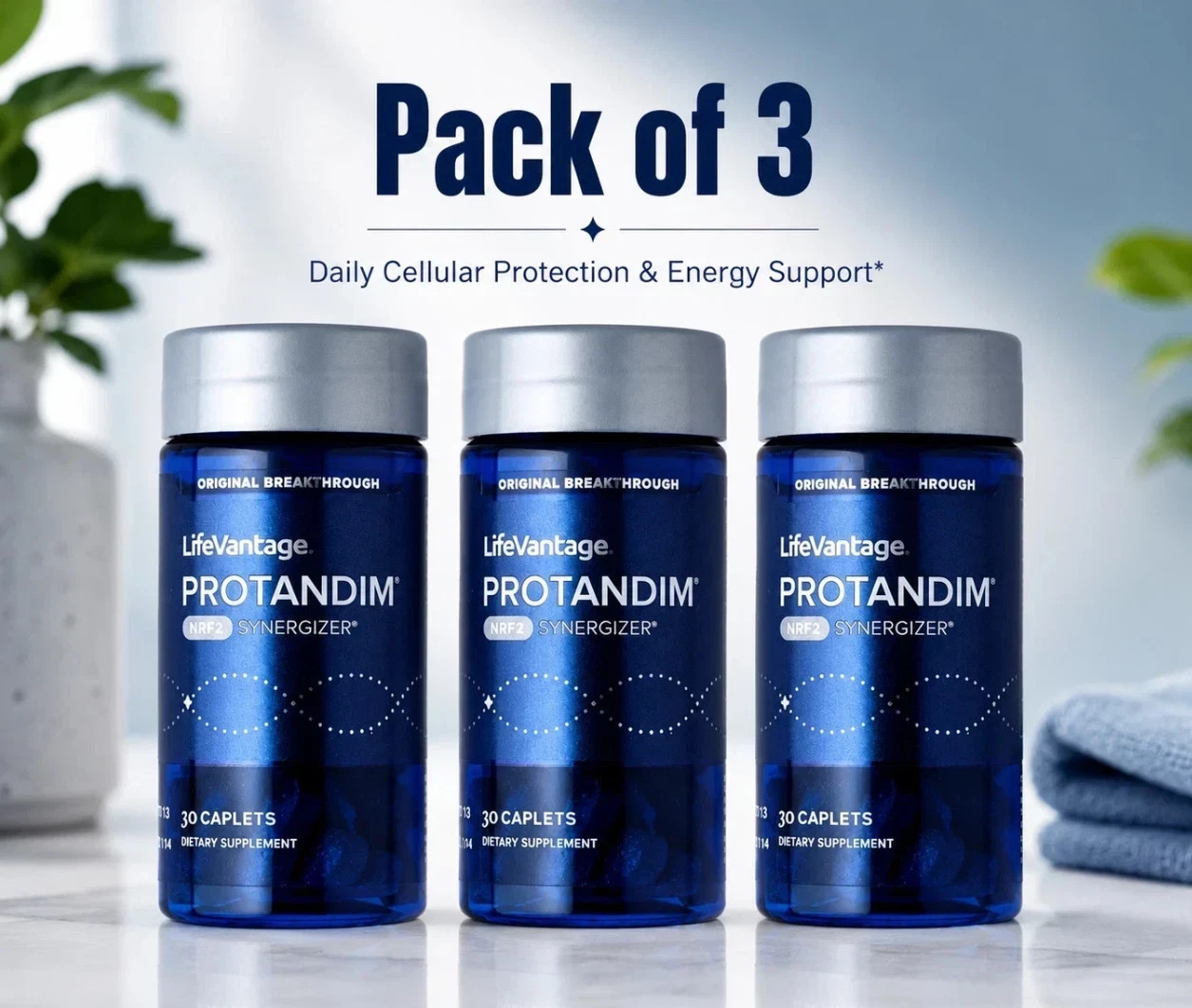 LifeVantage Protandim NRF2 Synergizer – 3-Pack (30 Caplets Each)