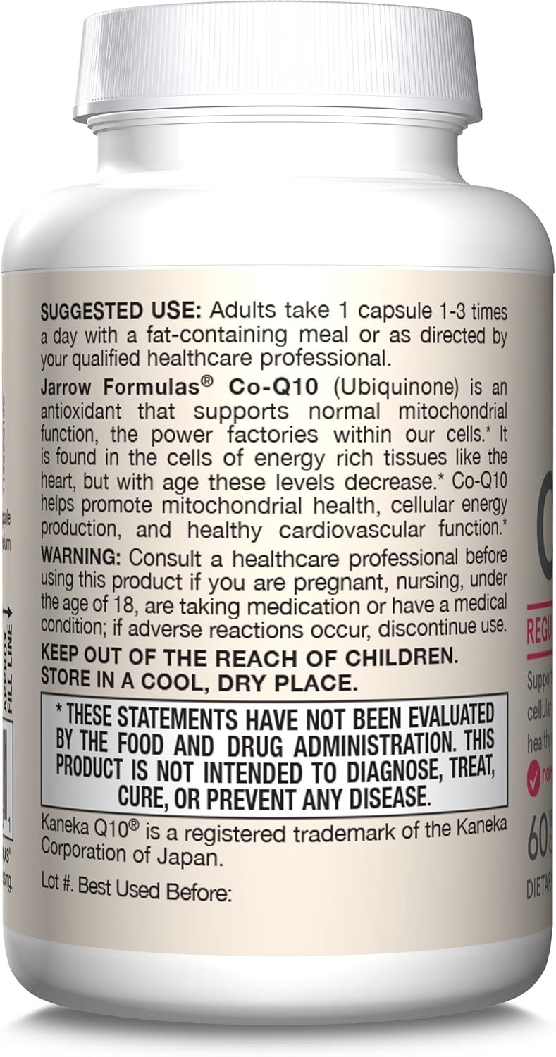 ✨Jarrow Formulas Co-Q10 100mg – 60 Veggie Caps – EXP 12/2025 – Sealed Discount