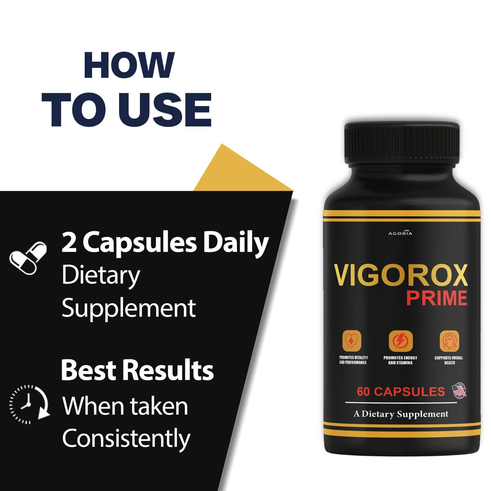 (6 Pack) Vigorox Prime Max Performance Supplement, VigoroxPrime Capsules