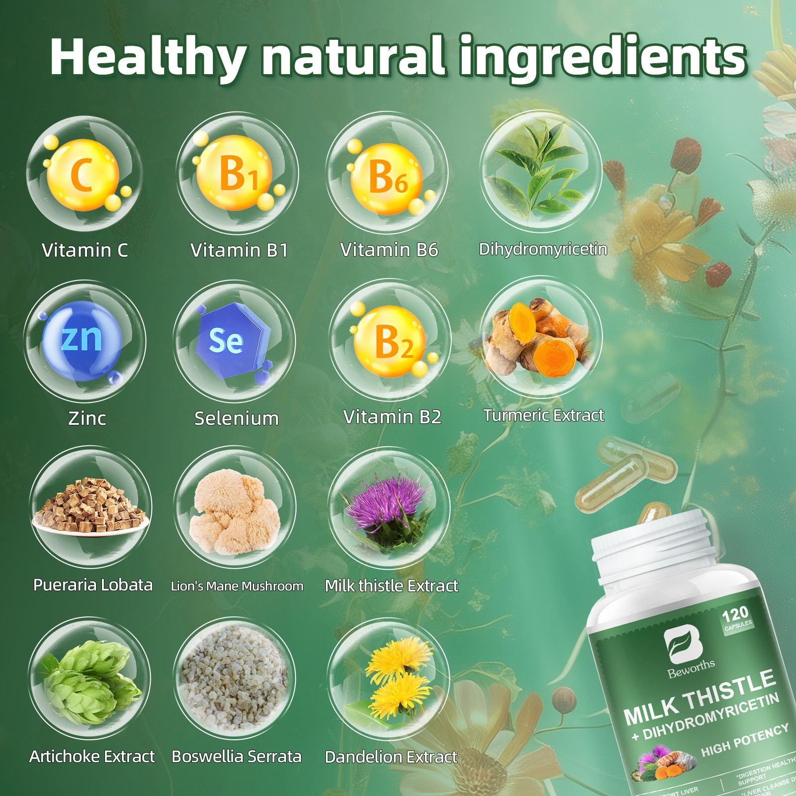 Liver Cleanse Detox support Liver support Super Cleanse Supplements 120 capsules