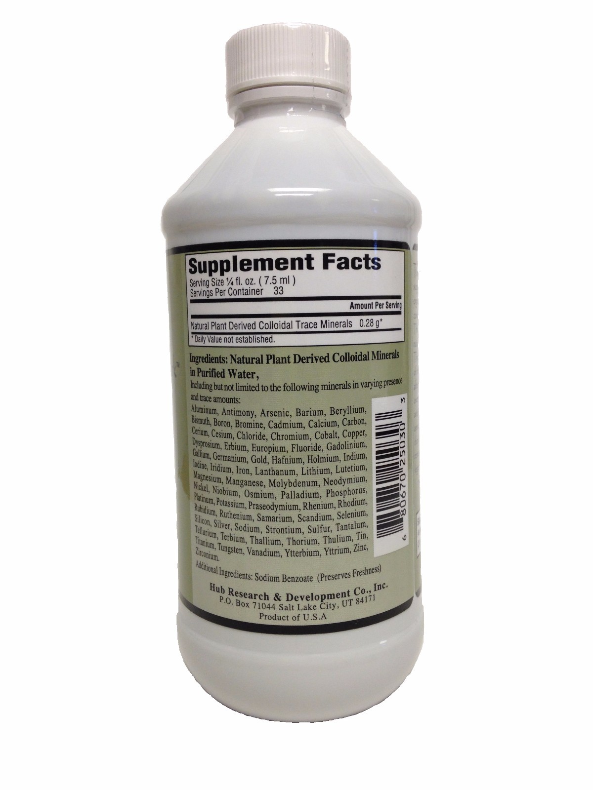 Plant Derived Liquid Colloidal Minerals Thomas Jefferson Clark 2/PK