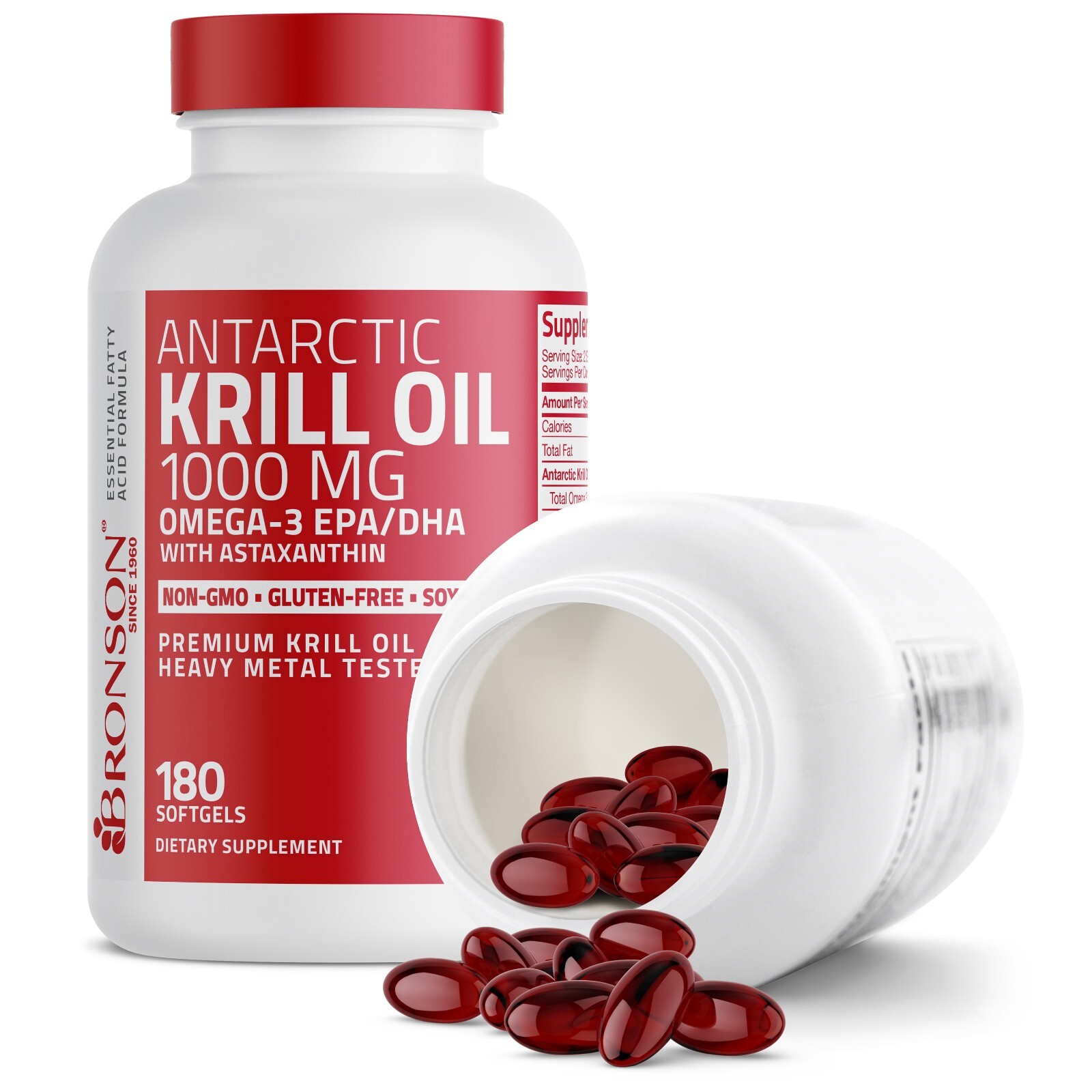 Antarctic Krill Oil 1000mg with Omega-3s EPA, DHA and Astaxanthin