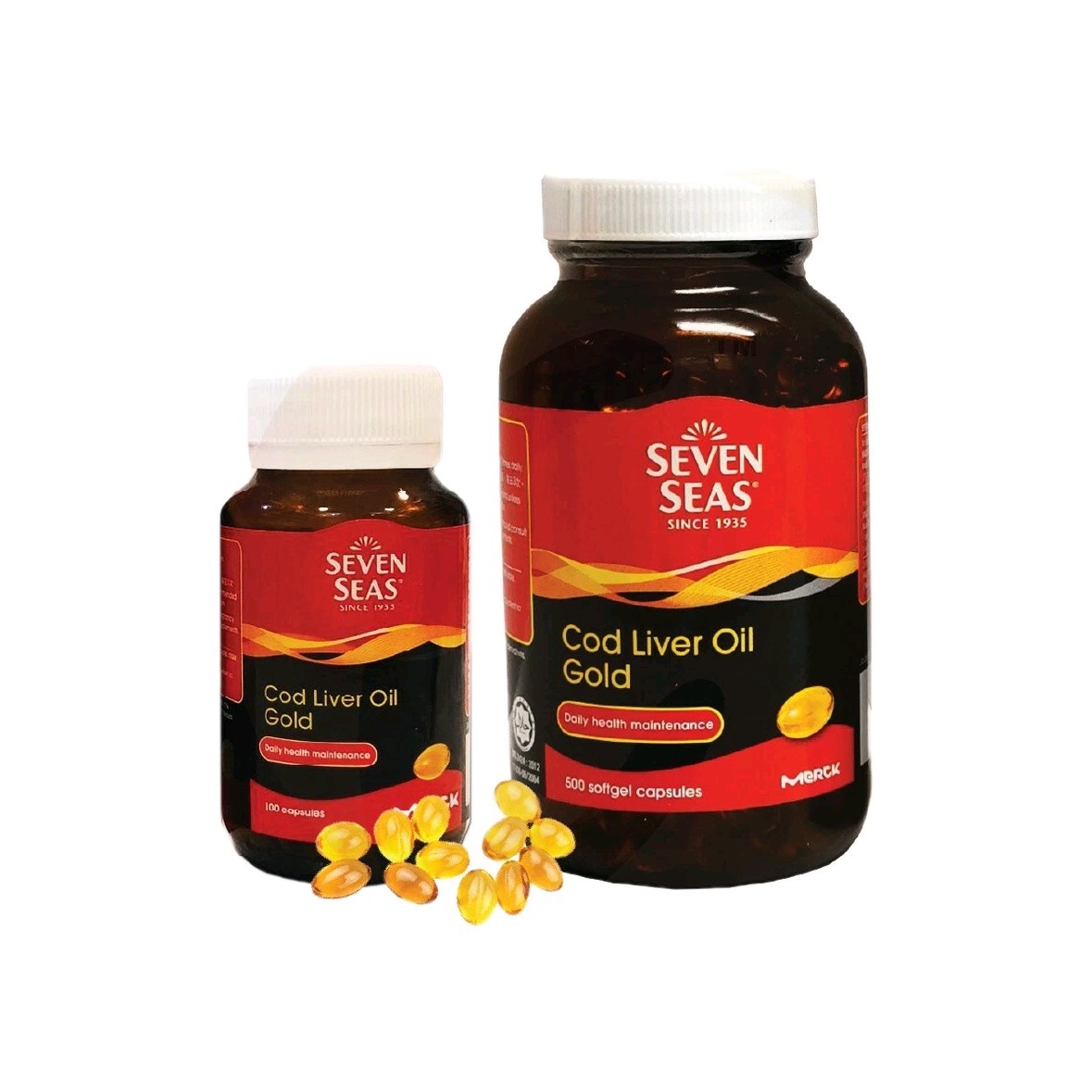 Capsule Seven Seas Cod liver fish oil Gold 2 X 100 Free Shipping