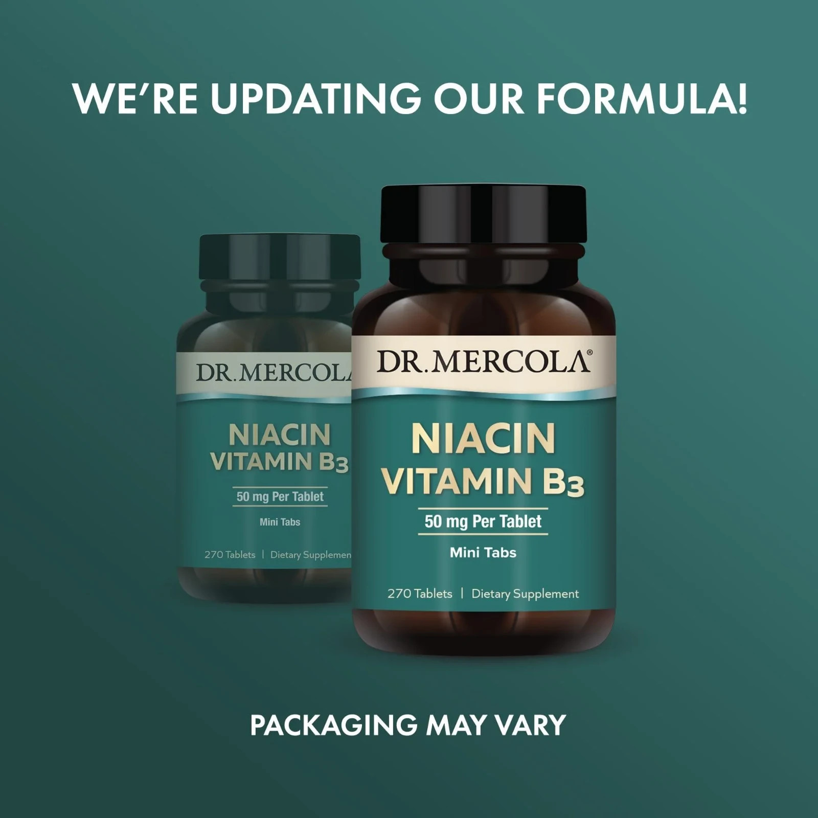 Dr. Mercola Niacin Vitamin B3-50 mg per Tablet – 270 Count