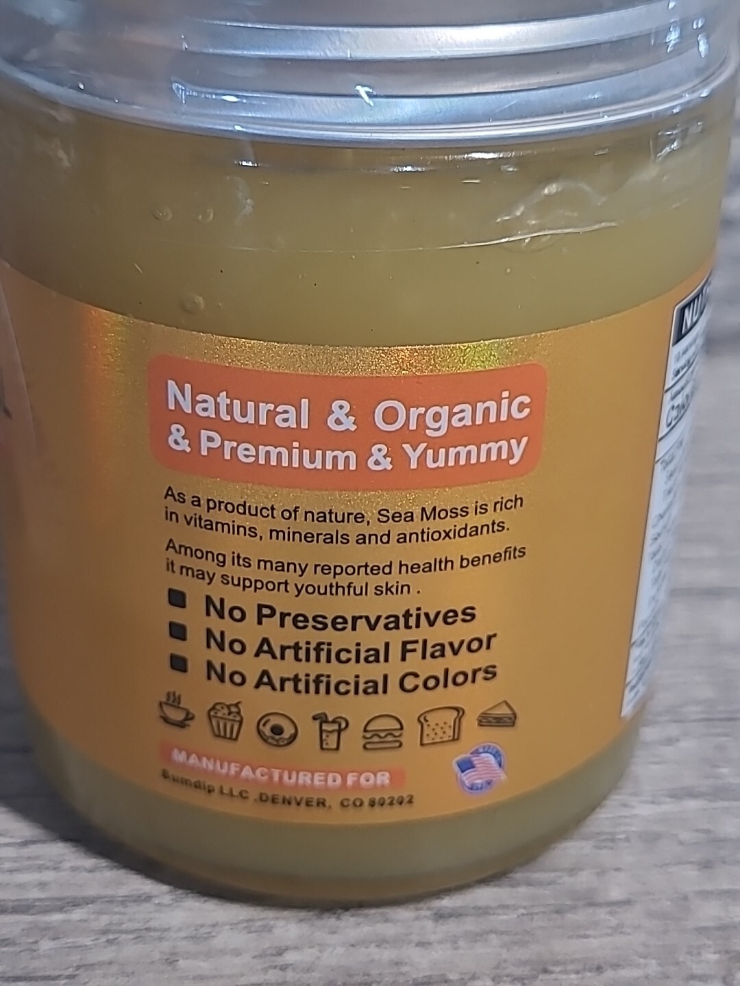 Sumdip Seamoss Gel, Organic, Non GMO Pineapple Immune and Digestive Exp. 10/2025