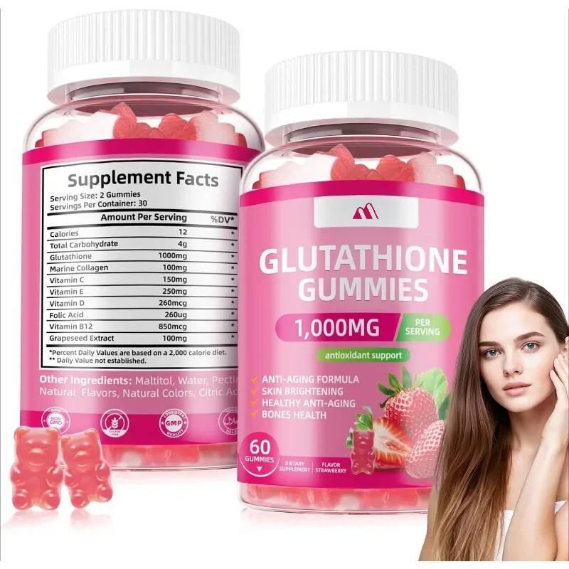 Collagen Glutathione Gummies Supplement 60 Capsules
