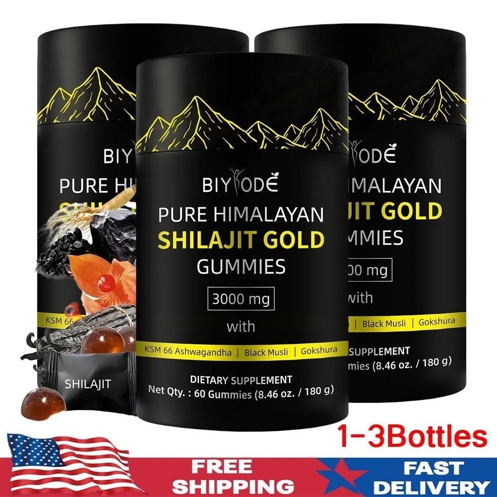 Himalayan Shilajit GOLD Gummies, Organic, Extremely strong 3000 mg, Fulvic Acid