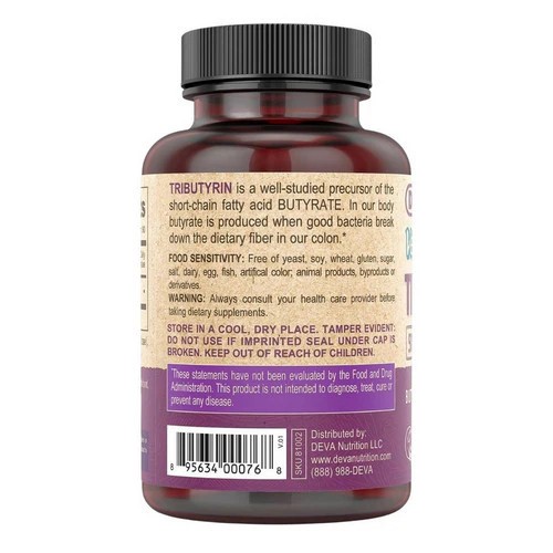 Vegan Tributyrin 90 Veg Caps 500 Mg-New US