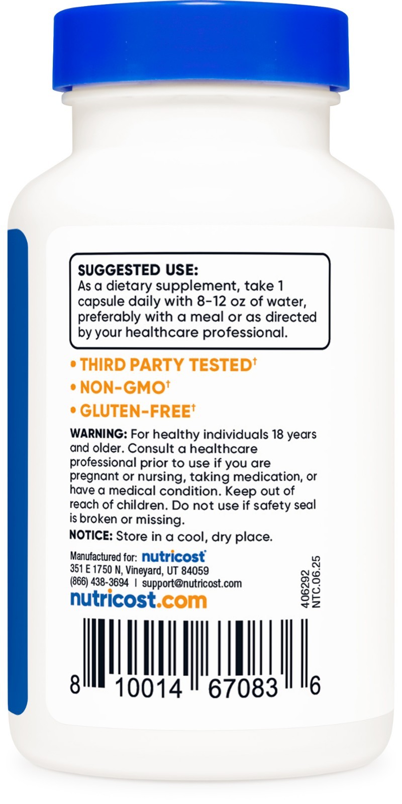 Nutricost Ox Bile Capsules 500mg, 120 Capsules – Gluten Free, Non-GMO