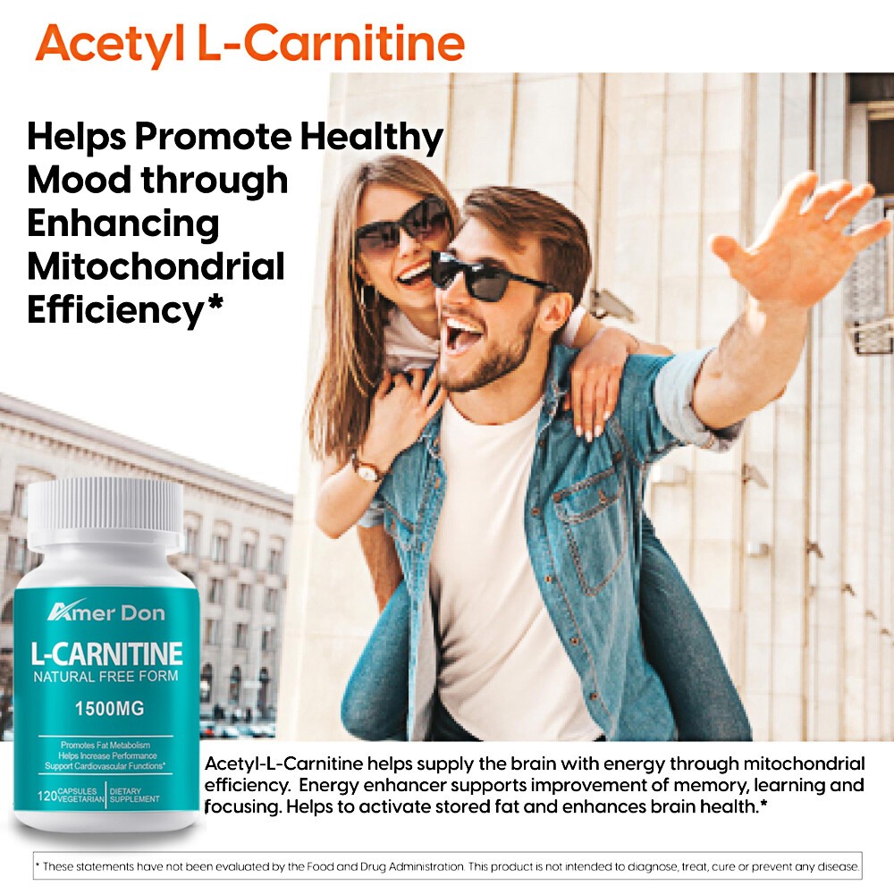 Acetyl L-Carnitine 1500mg – Nervous System Health Antioxidant 120 Capsules