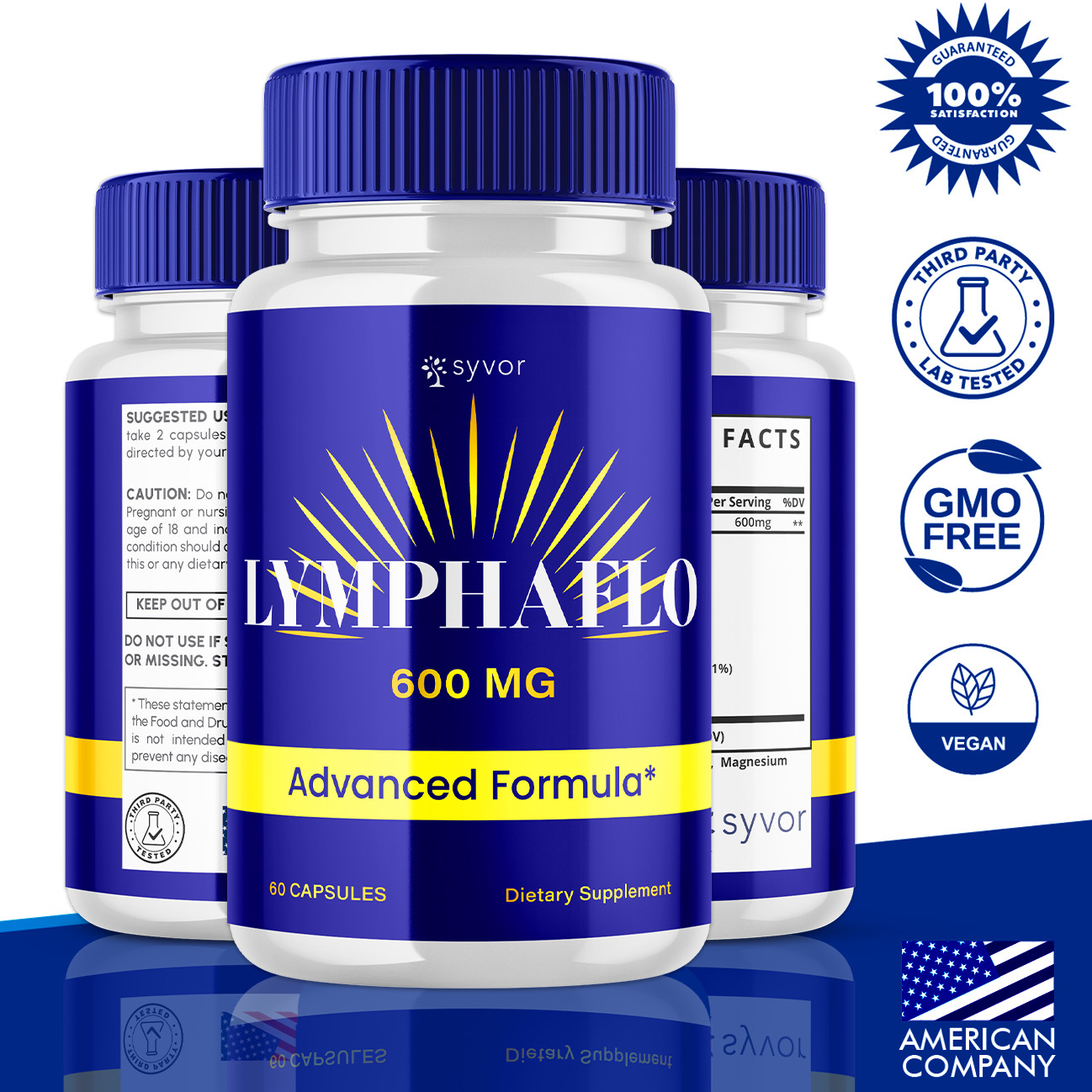 (1 Pack) Lymphaflo Pills Support Daily Balance and Overall Wellness 60 Capsules