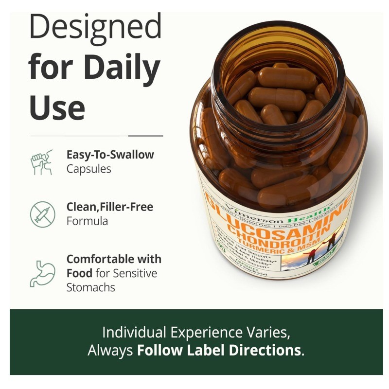 Glu Cosamine chondroitin MSM Male Female Joint Support Supplement 90 capsules-