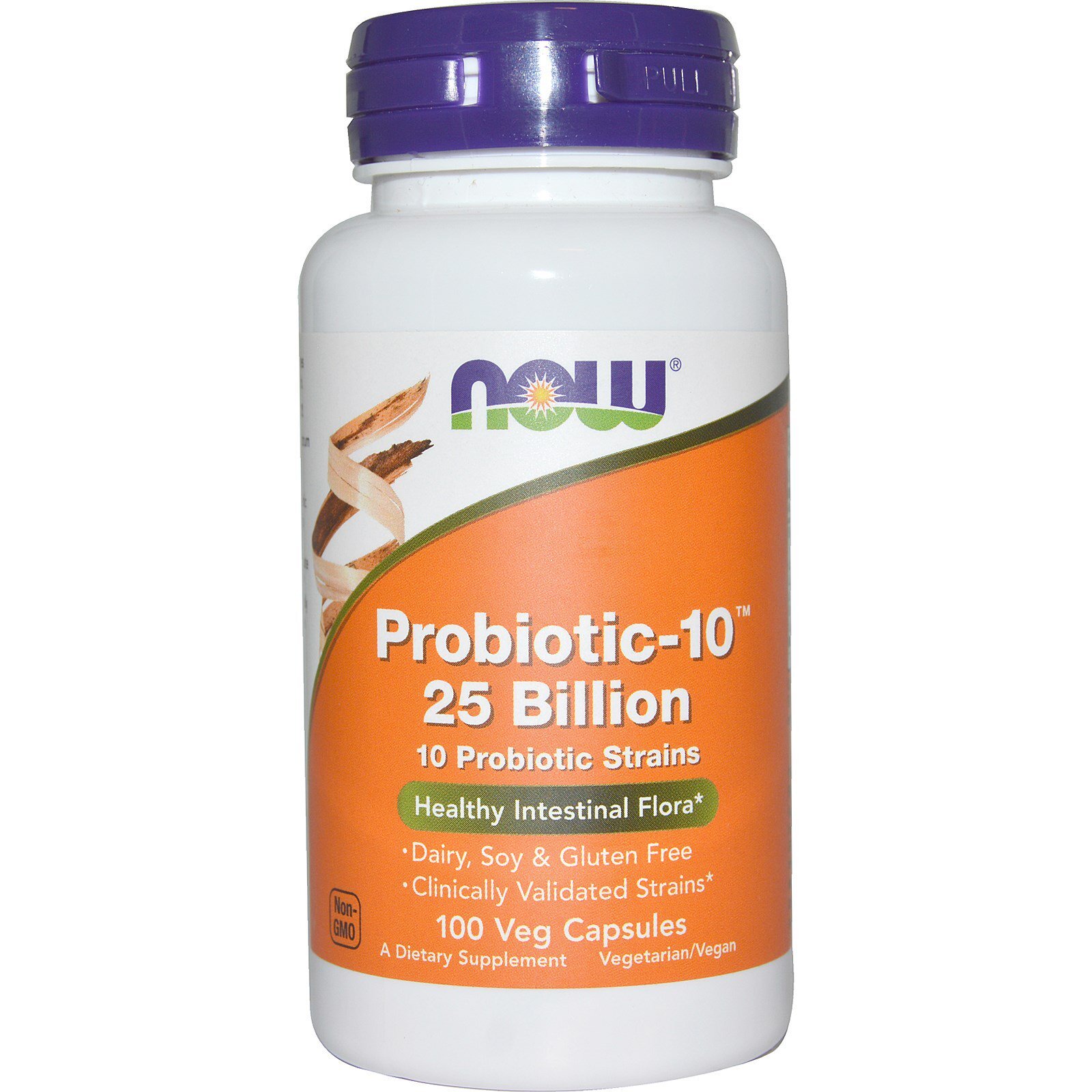 Now Foods, (2 Pack) Probiotic-10, 25 Billion, 100 Veg Capsules