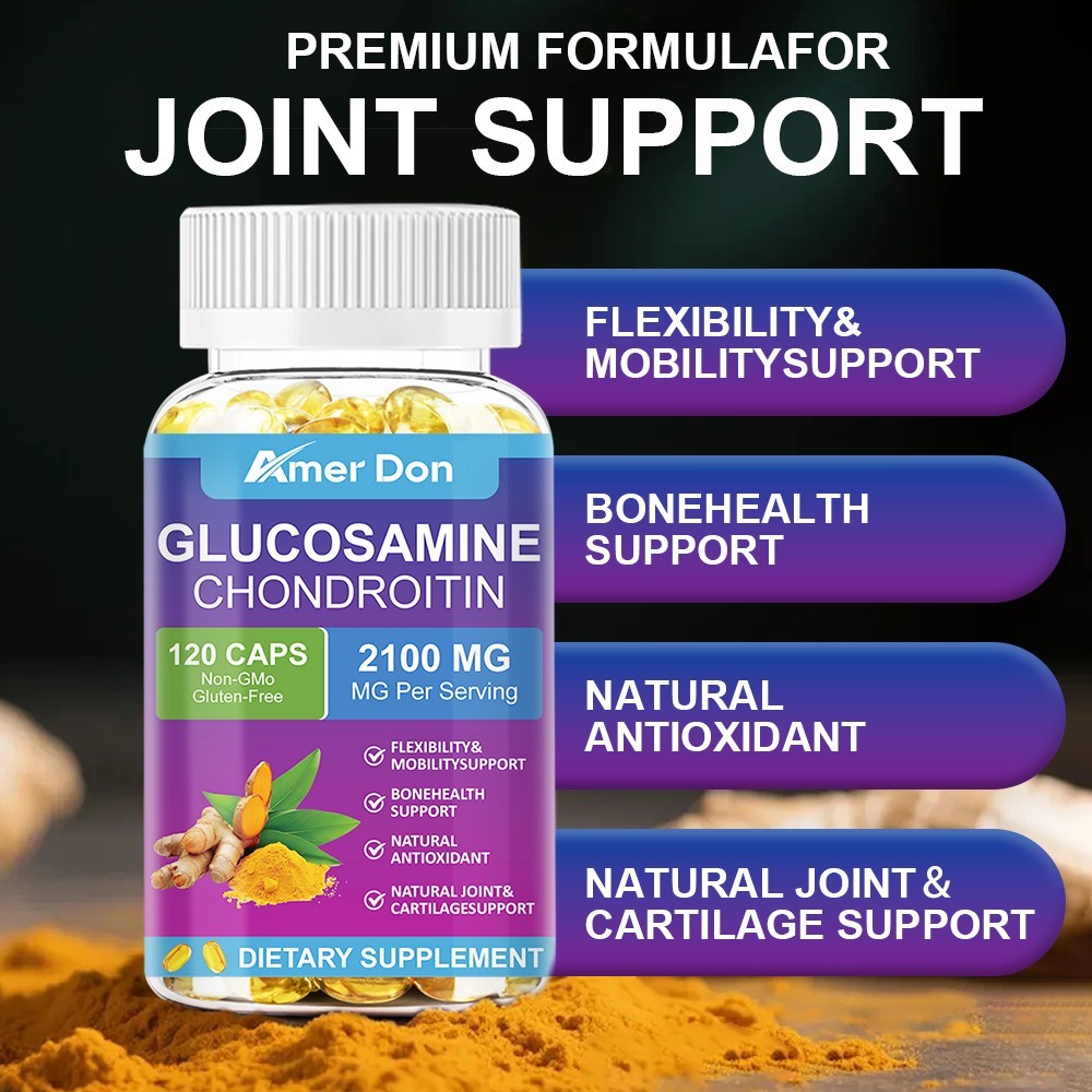 Glucosamine Chondroitin + Omega 3 Fish Oil Joint Health Support Double Effective