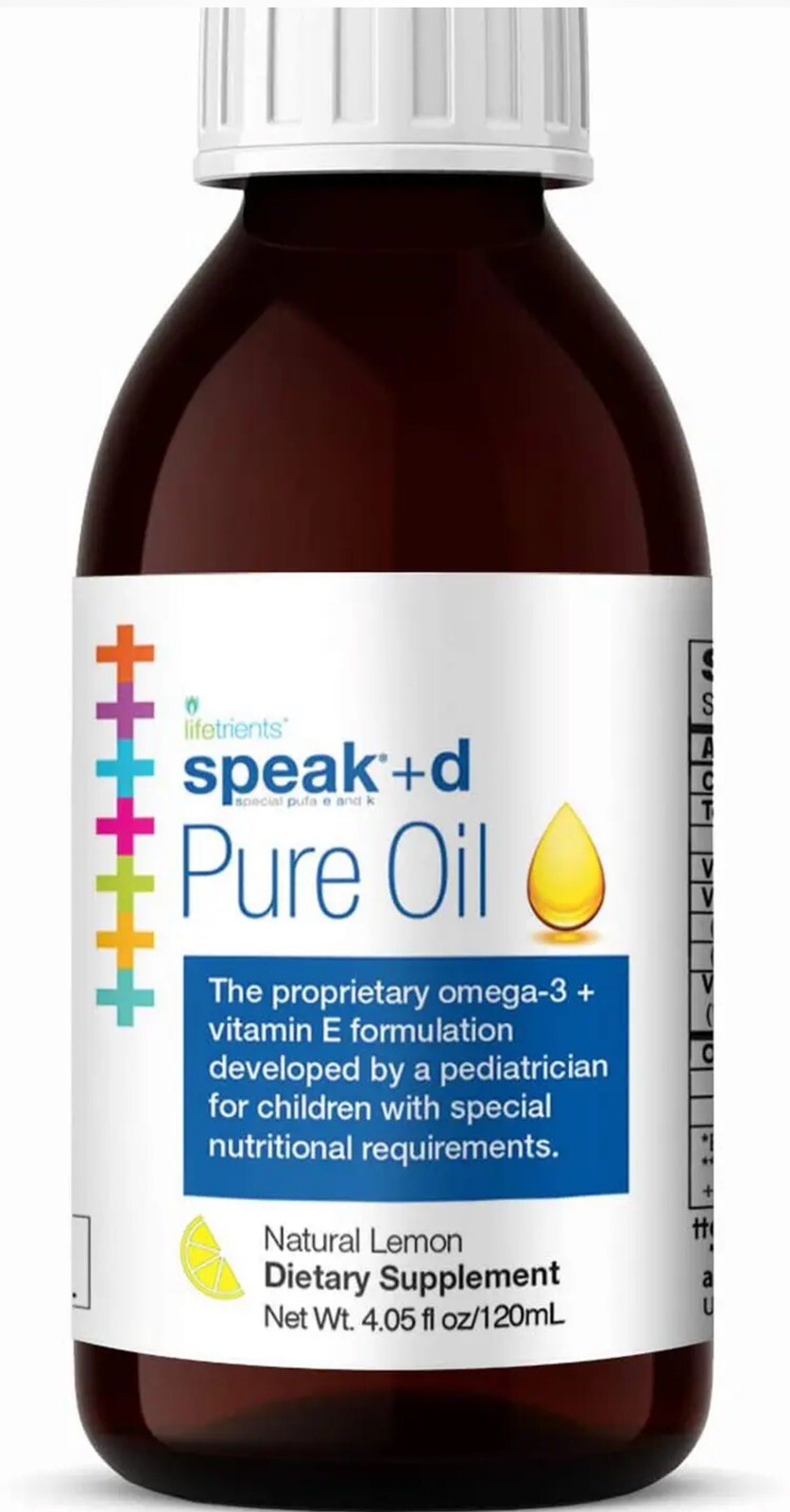 Speak+D Pure Oil Natural Lemon Formulated to Support Children Exp 11/2026