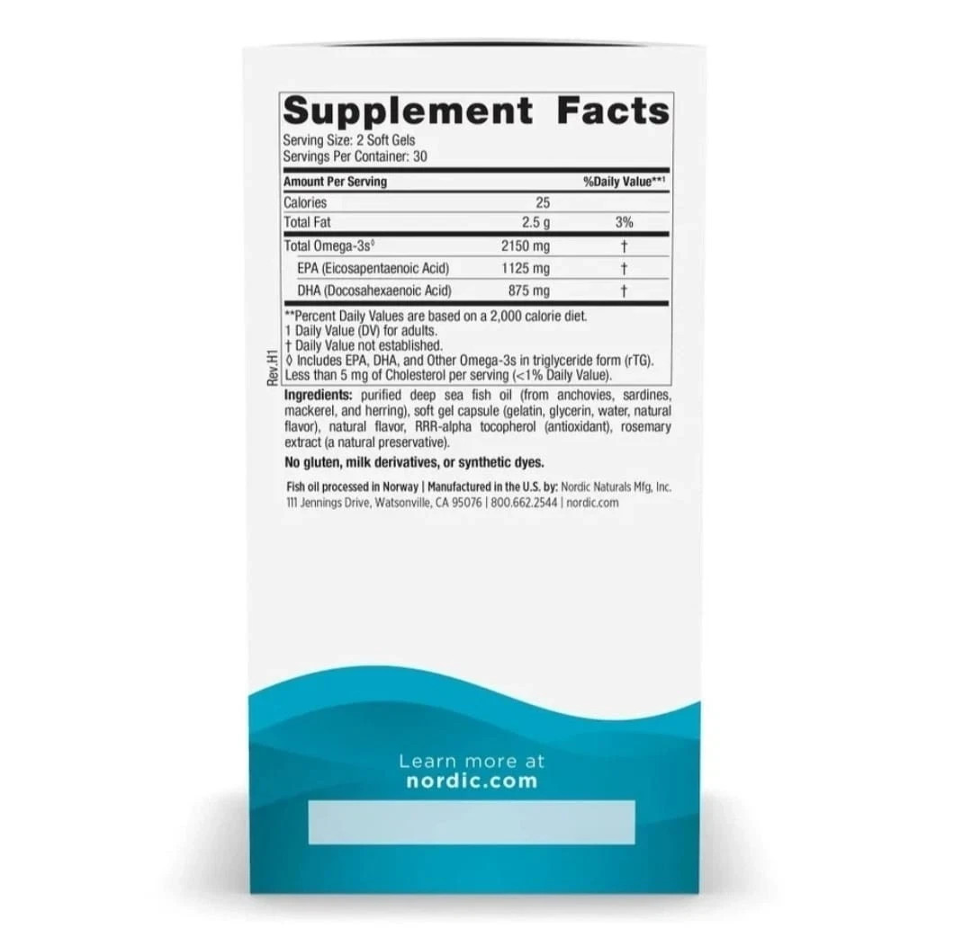 3 Pack Nordic Naturals Ultimate Omega 2X, Vitamin D3 Lemon/Flavor 2150mg,New-USA