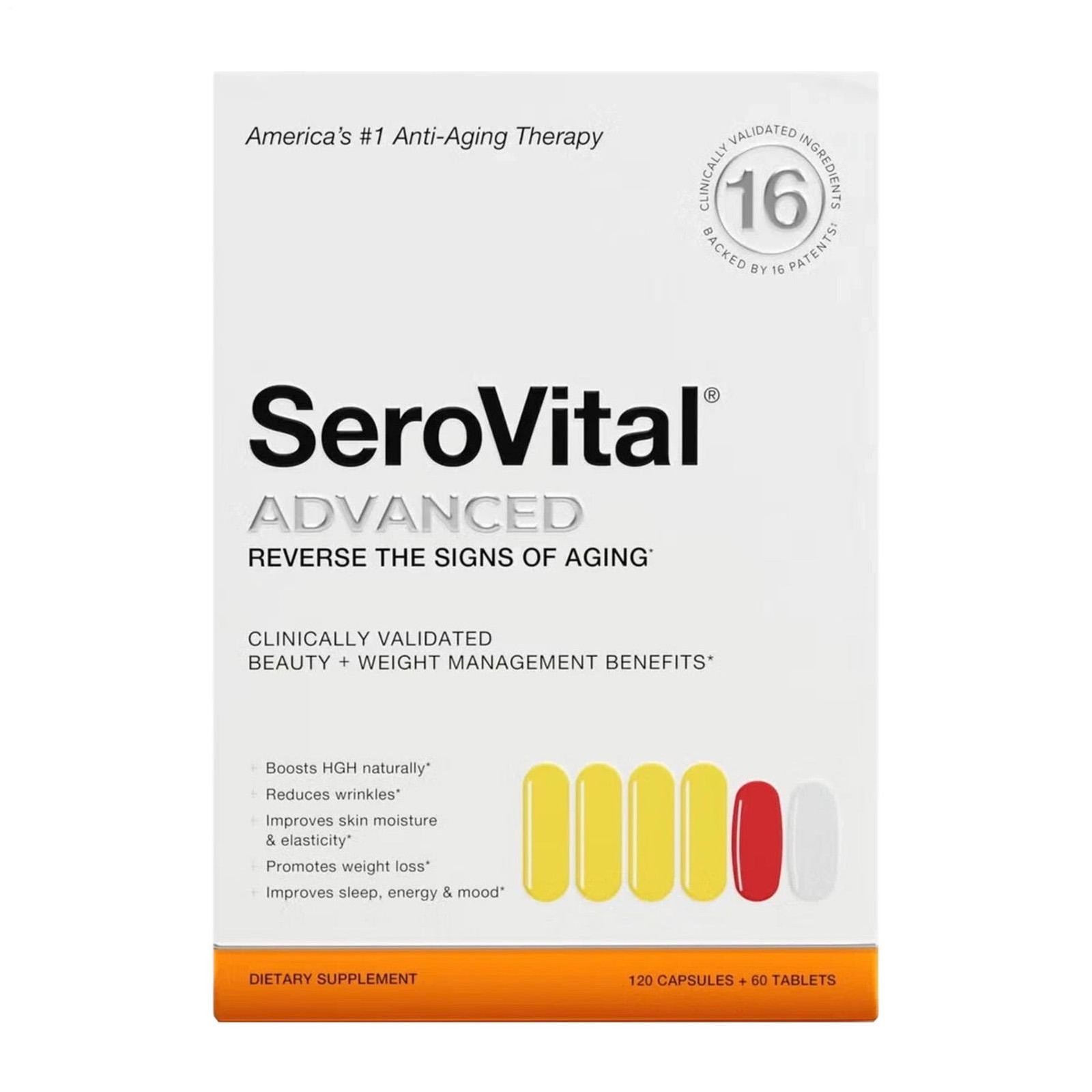 SeroVital Advanced Dietary Supplement 120 Capsules + 60 Tablets