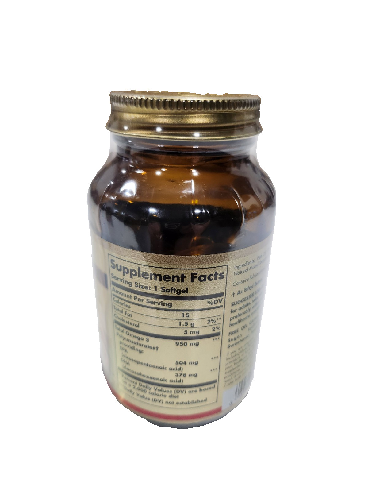 Solgar Triple Strength Omega-3 950 mg 100 Softgels – 2 Bottles Pack-Exp 07/2027