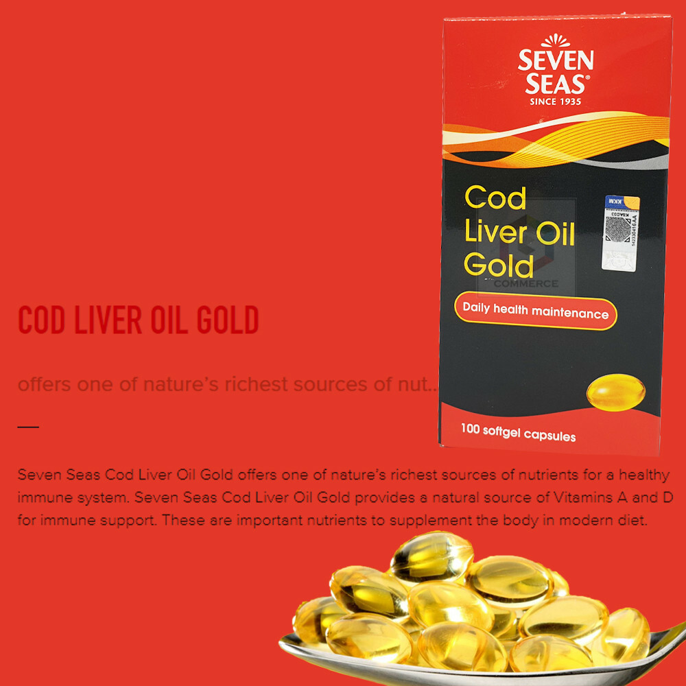 Capsule Seven Seas Cod liver fish oil Gold 2 X 100 Free Shipping