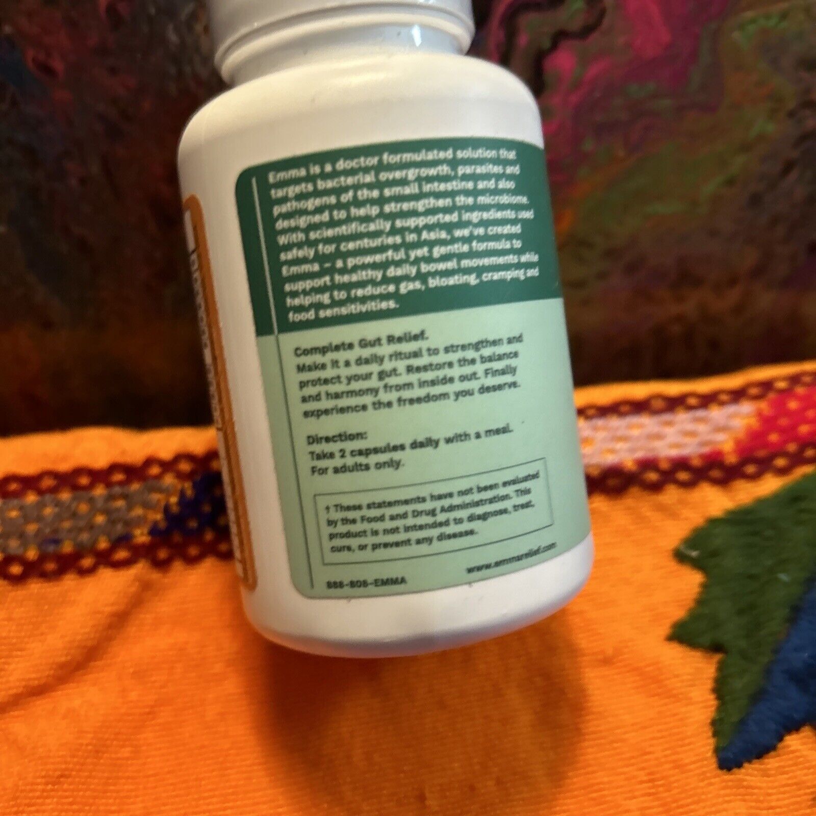 2 Bottles!EMMA-Promotes Regularity&Flatter Tummy + Gas Relief Exp End 2025 &2026