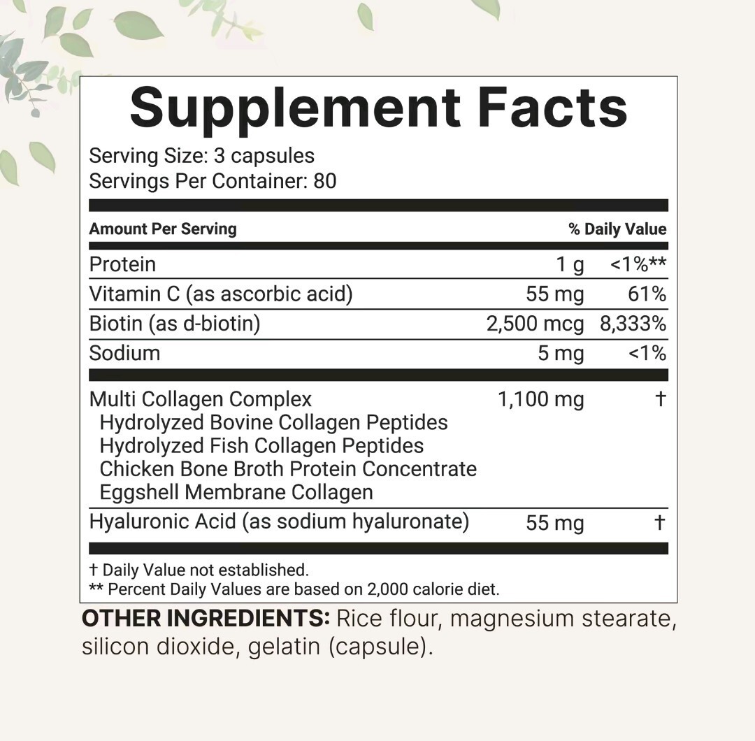 Micro Ingredients Multi Collagen Complex, 240 Capsules+-