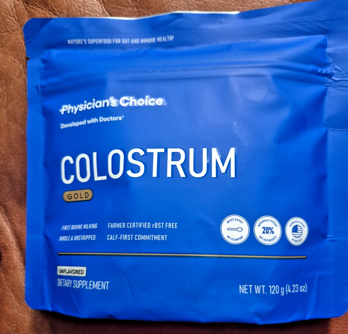 Physician Choice Colostrum Gold Dietary Supplement Unflavored 120g – Brand New