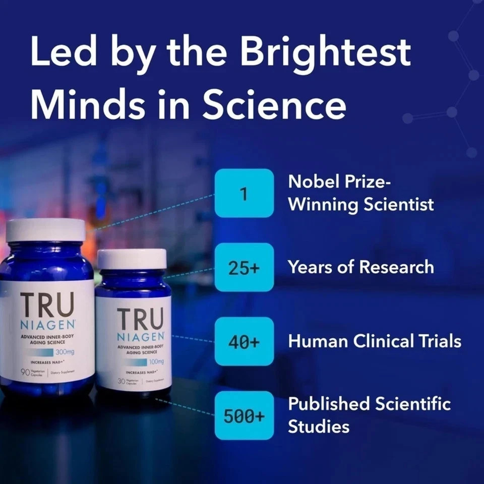 NEW 300mg TRU NIAGEN NAD Supplement Niagen for Brain Function & Anti-Aging