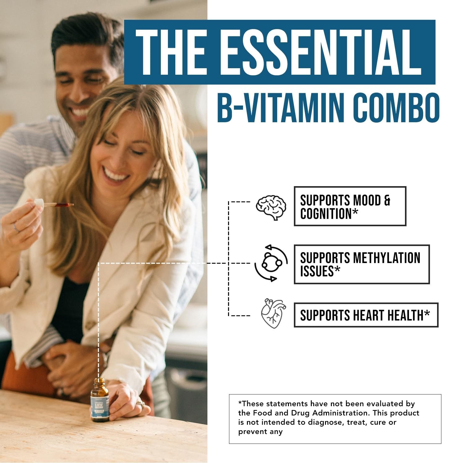 Organic Methyl Folate 1000mcg + Methyl B12 Liquid Drops – Mood & Cognition Boost