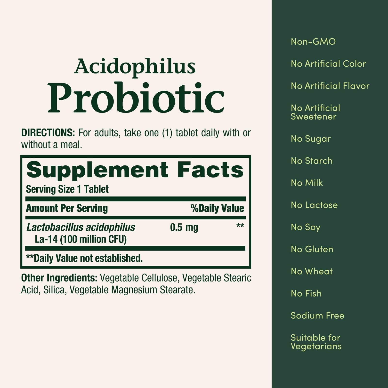 Nature’s Bounty Lactobacillus Acidophilus 120 Count (Pack of 1), N/a