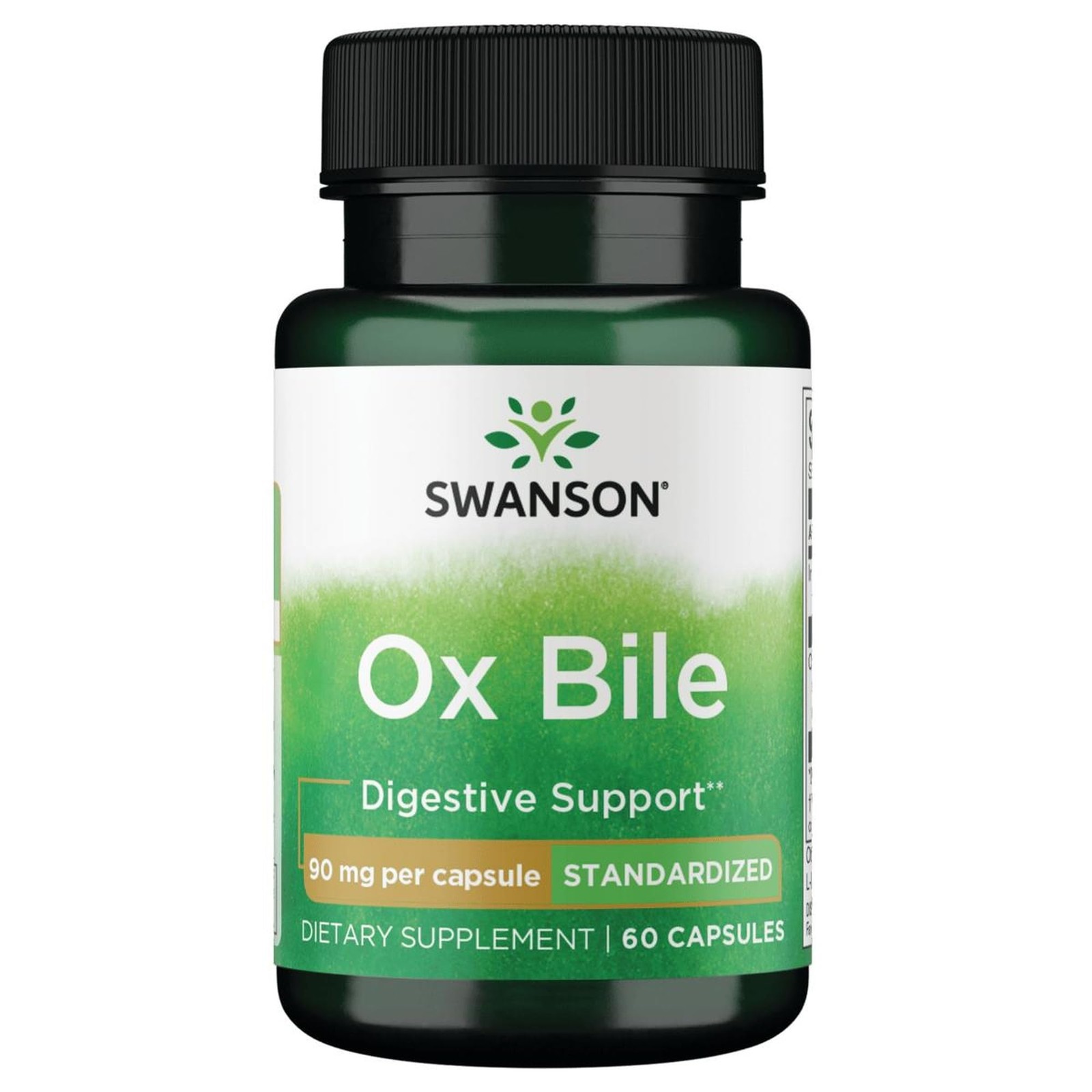Swanson Ox Bile – Standardized 90 mg 60 Caps (1 Pack) 60 Count (Pack of 1)