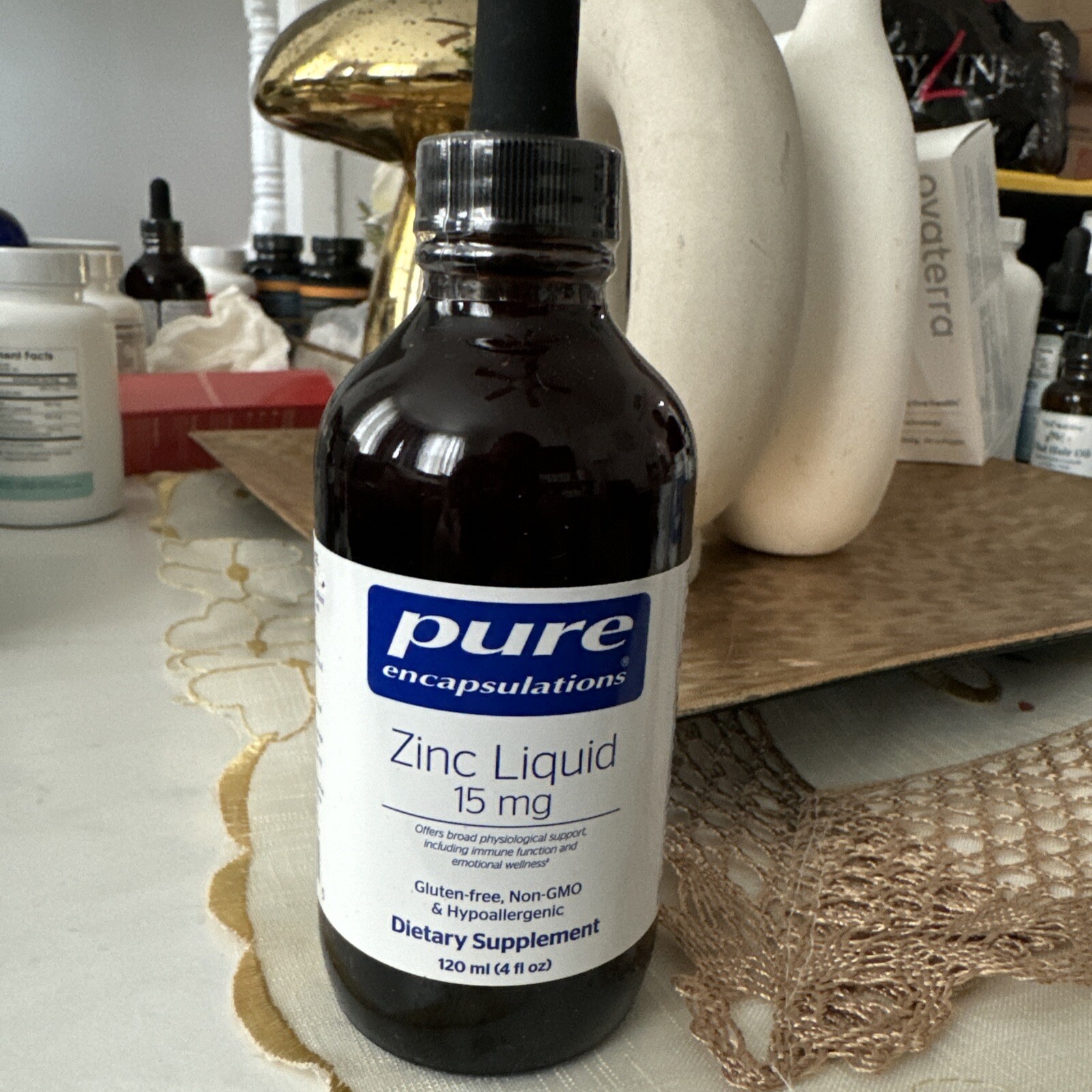Pure Encapsulations Zinc Liquid 15 Mg Immune Support 120 ml 4 fl oz Fast Shipp