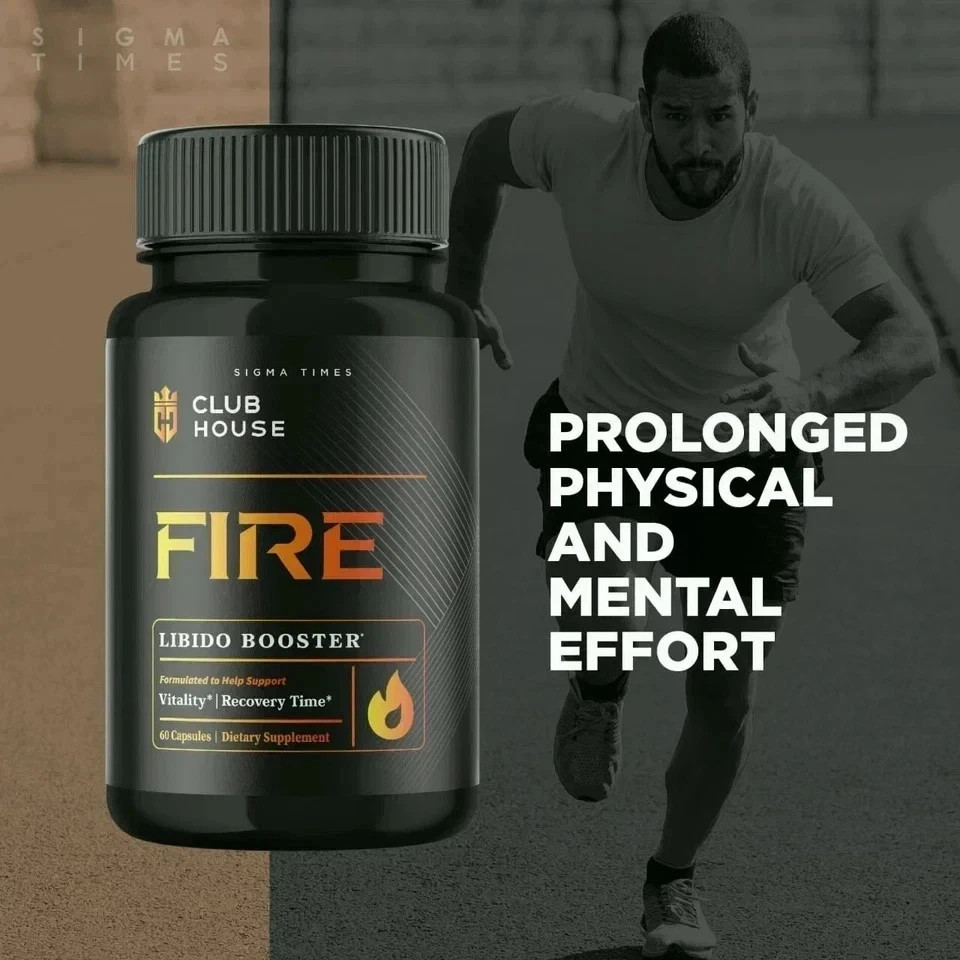 Clubhouse Fire Male Supplement for Advanced Stamina & Virility 60ct | Pack of 3
