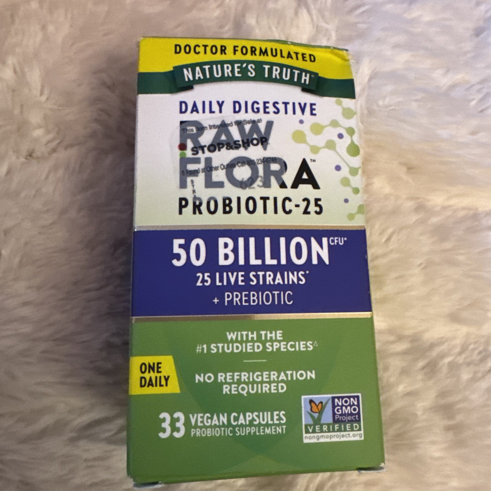 NEW Nature’s Truth Daily Digestive Raw Flora Probiotic-25 50 Billion 08/2026