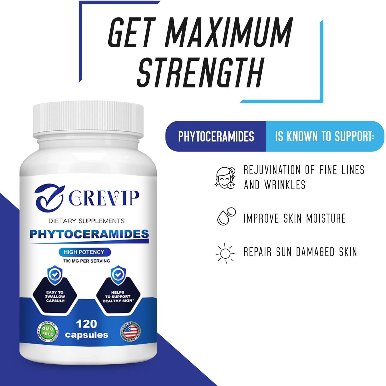 Phytoceramides 700mg – Anti-aging, Wrinkle Remover, White Skin, Skin Hydration