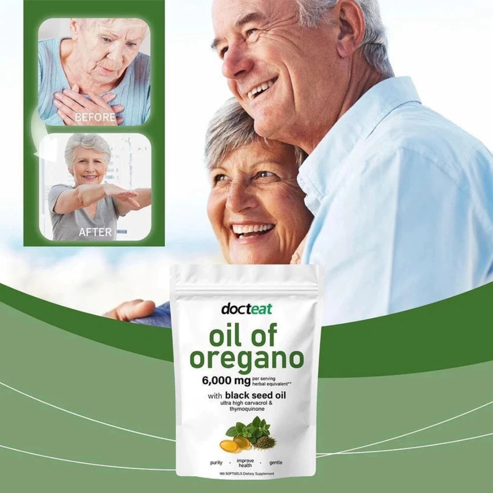 OIL OF OREGANO Softgels with Black Seed Oil – 6000mg Oregano Oil ( 2 PACK )