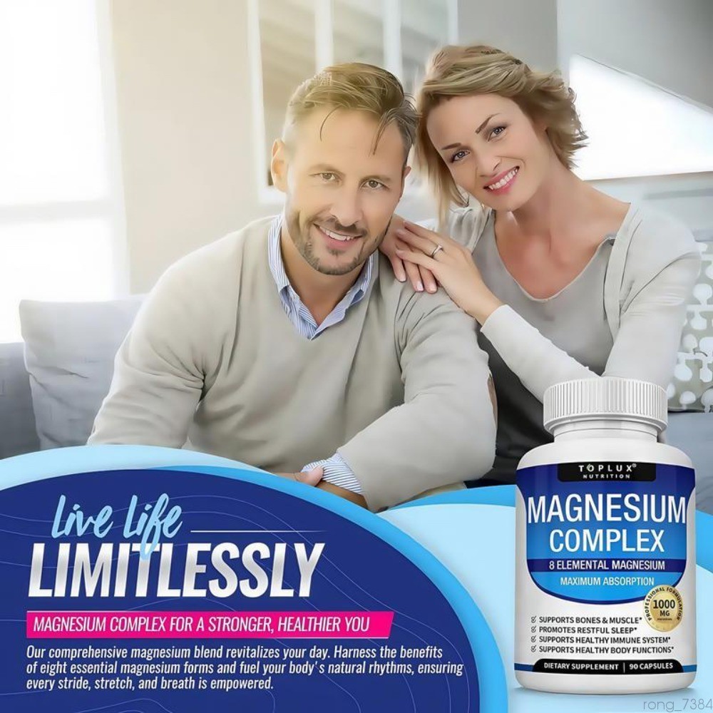 Magnesium complex 1000mg 7 types | Sleep musculoskeletal support 90-New