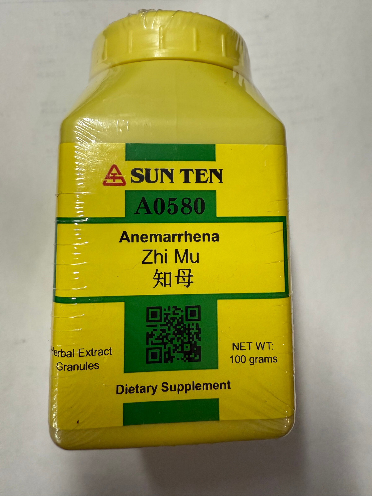 Sun Ten – Anemarrhena/Zhi Mu, concentrated 100 gm Granules, A0580